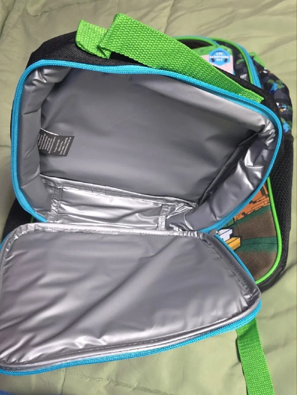 Minecraft Mode Backpack Set with Lunch kit, Headphones and Water Bottle